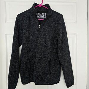 Powder River Outfitters by Panhandle 1/4 Zip Pullover Kids Youth Black Size XL‎